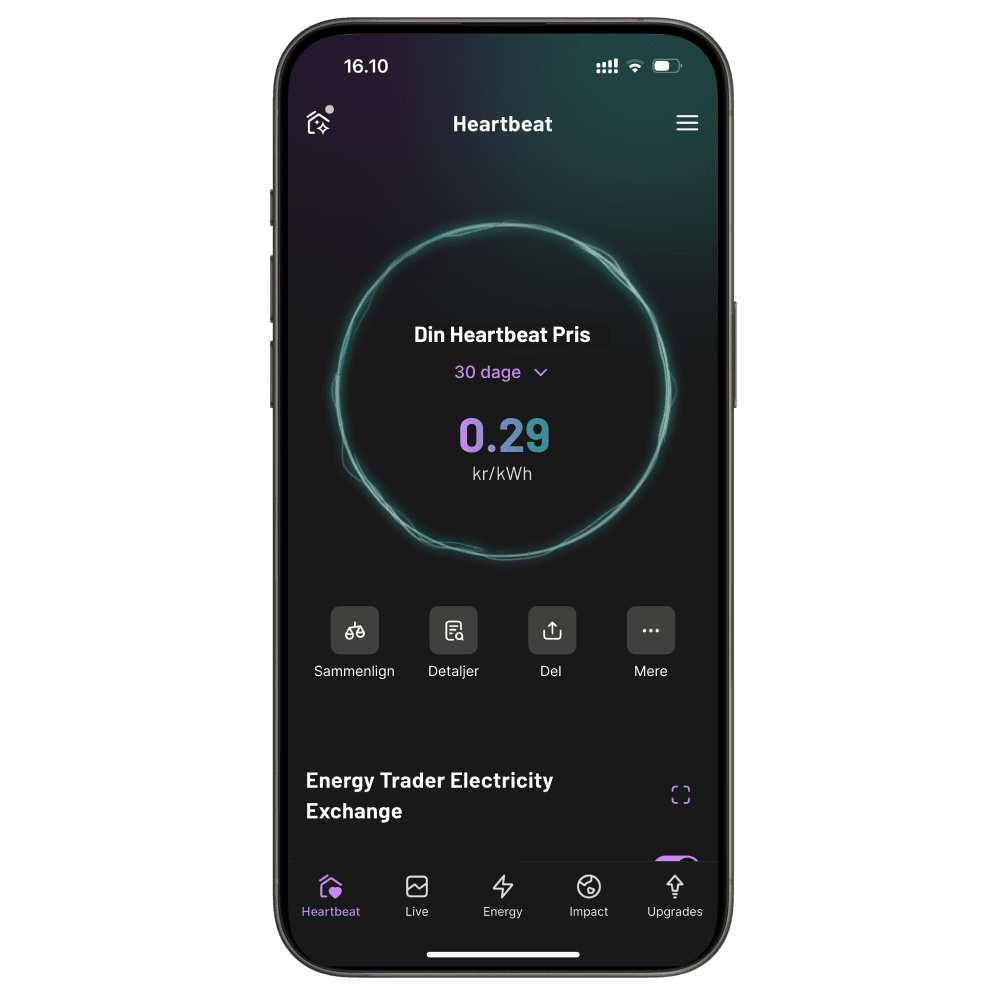 App til Heartbeat intelligent energioptimering 