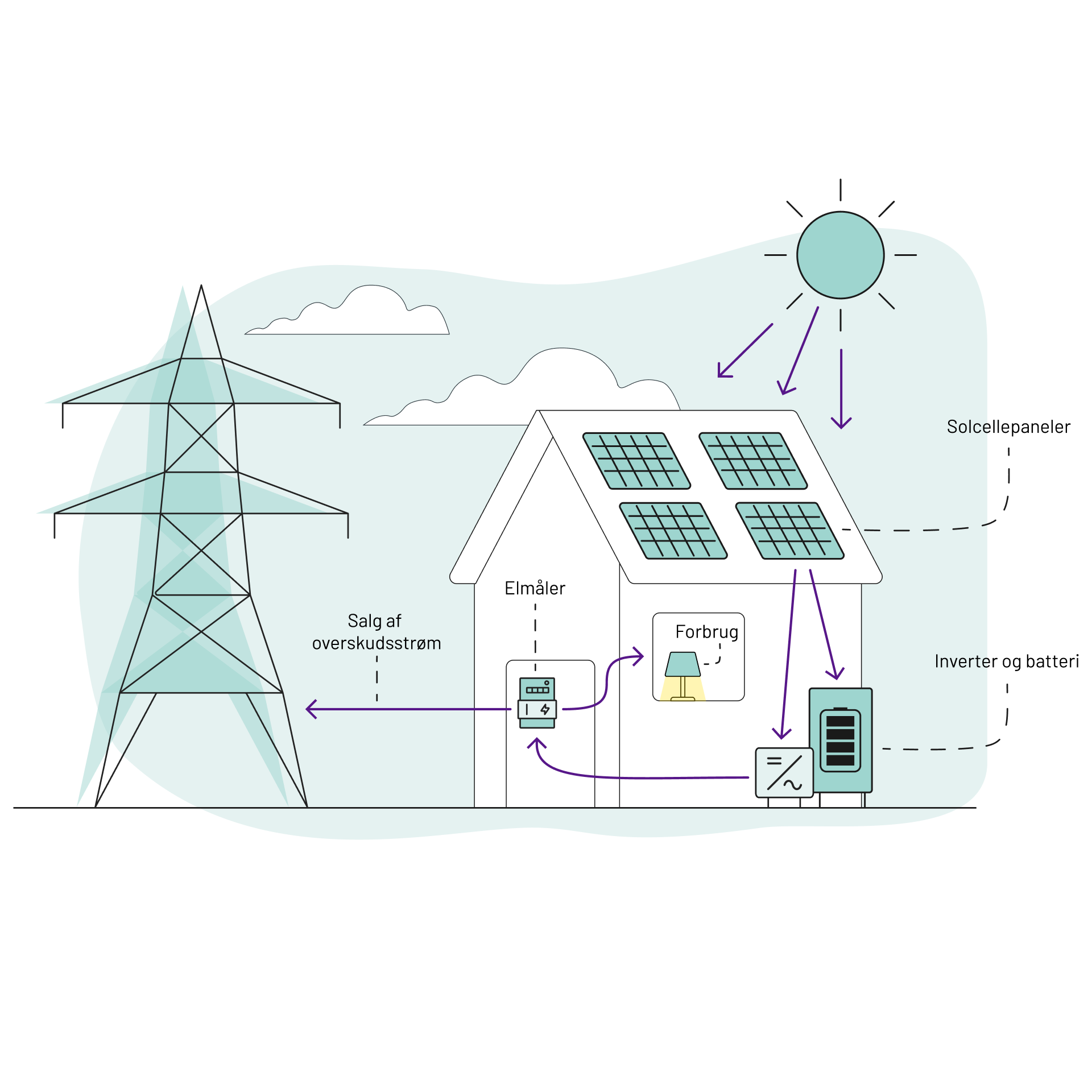 Variable elpriser og solceller med batteribank