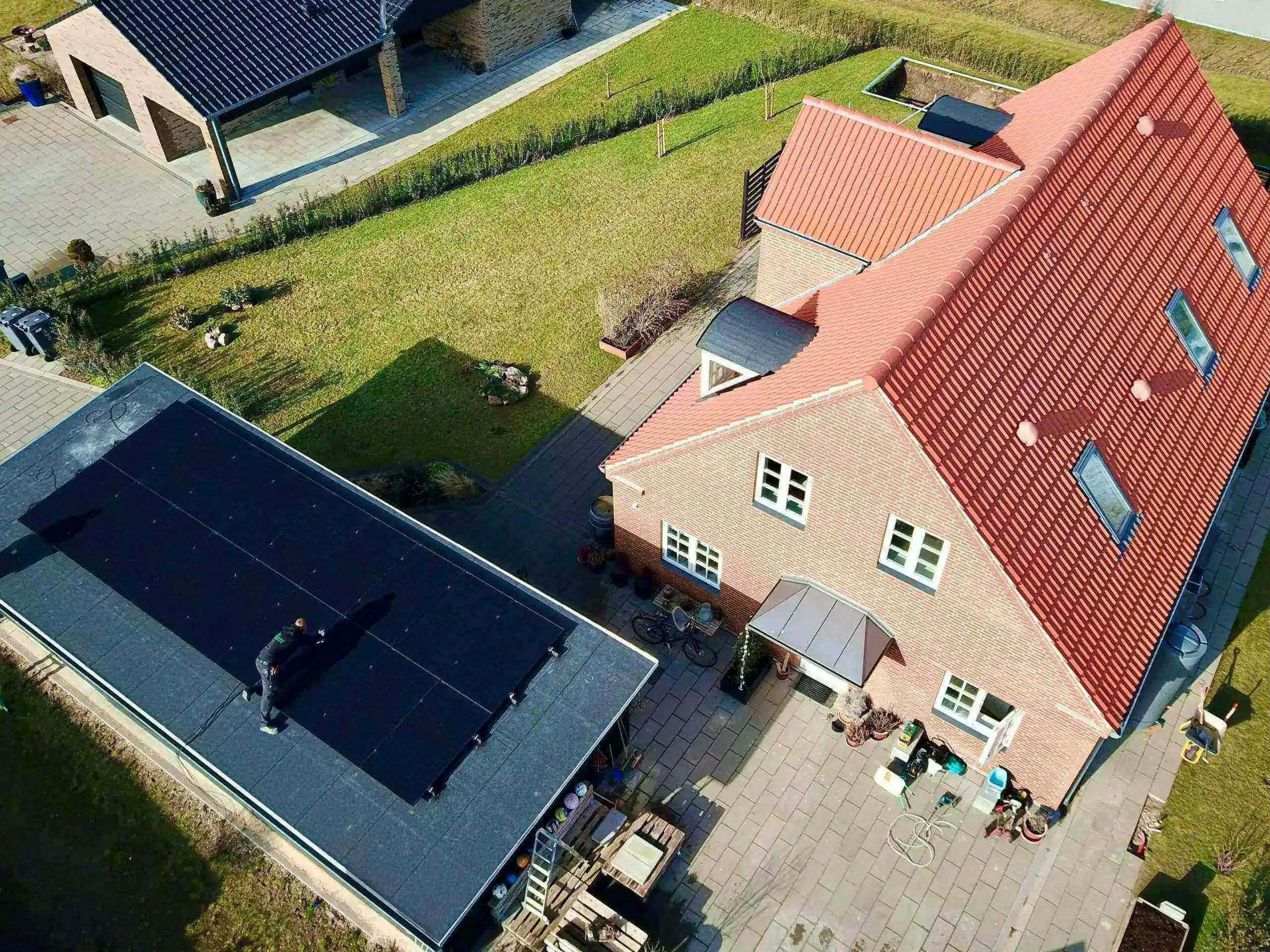 Garage med solceller