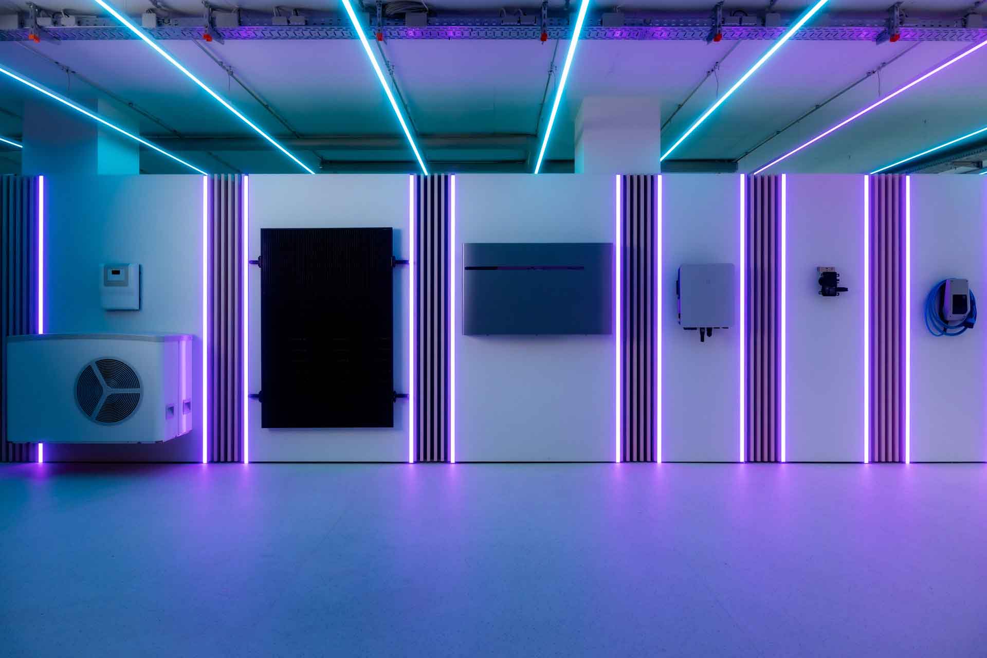 Daikin varmepumpe i showroom